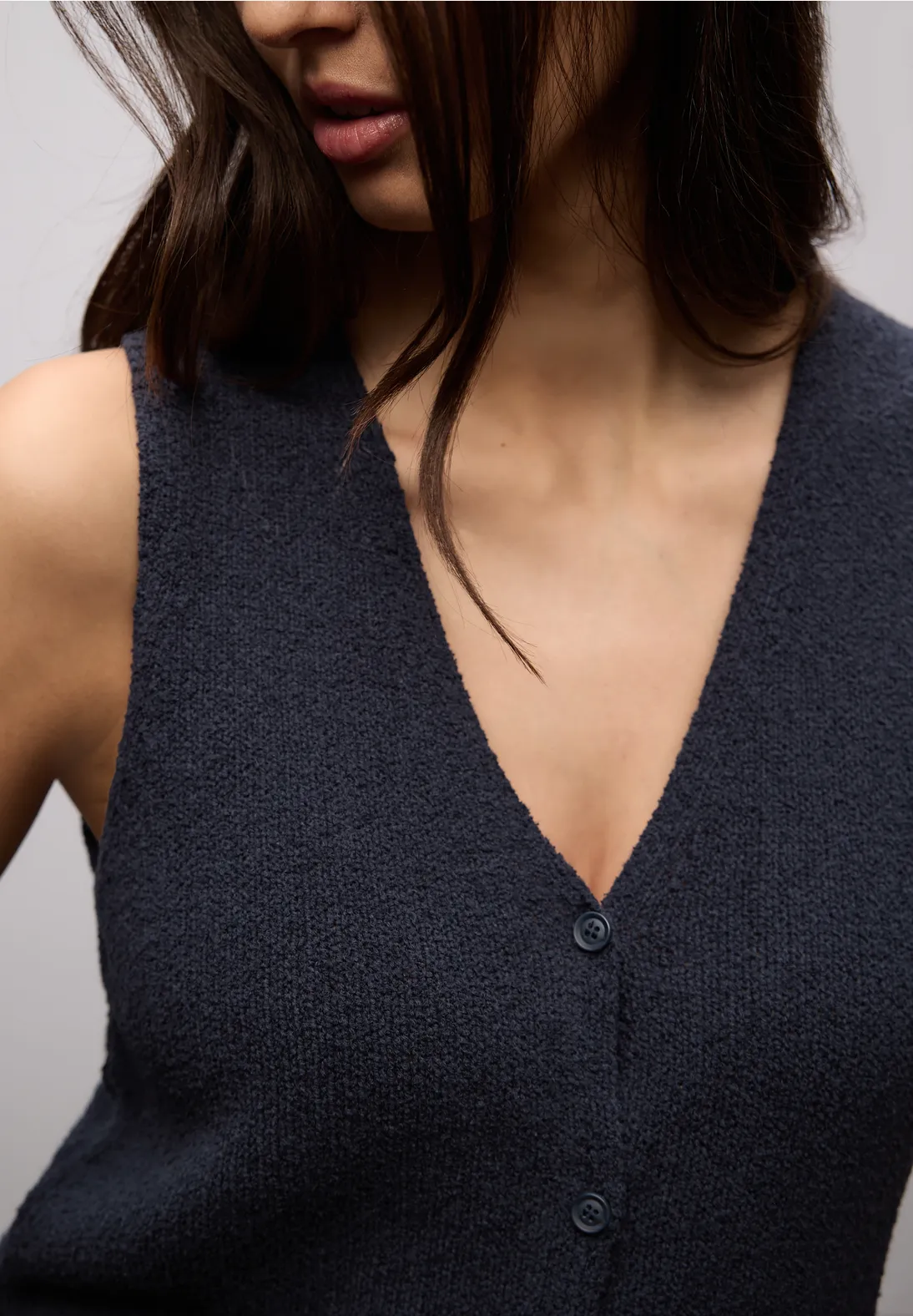 Street One Sleeveless Cardigan - Shadowed Navy