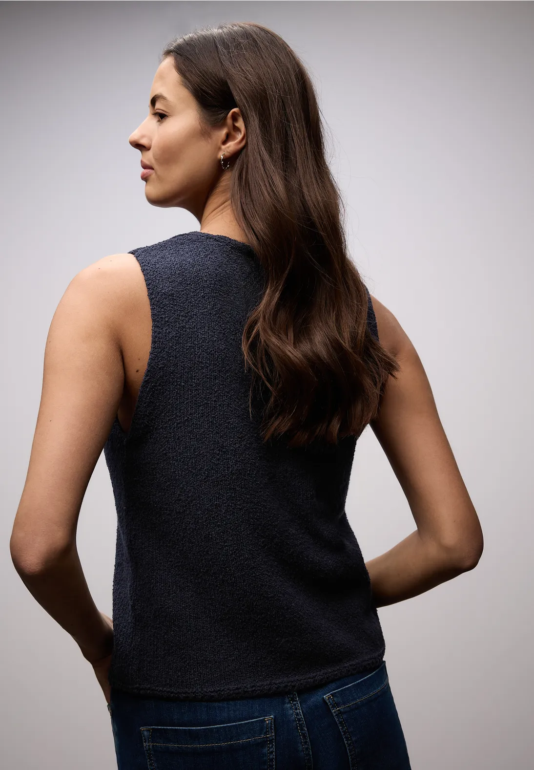 Street One Sleeveless Cardigan - Shadowed Navy