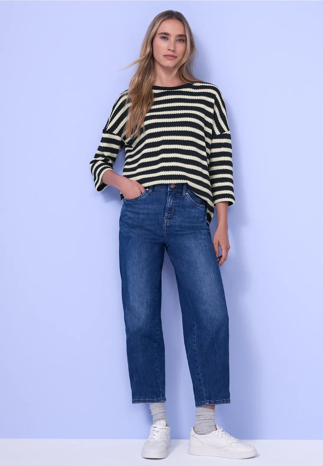 Street One Gestreiftes Shirt - Shadowed Navy