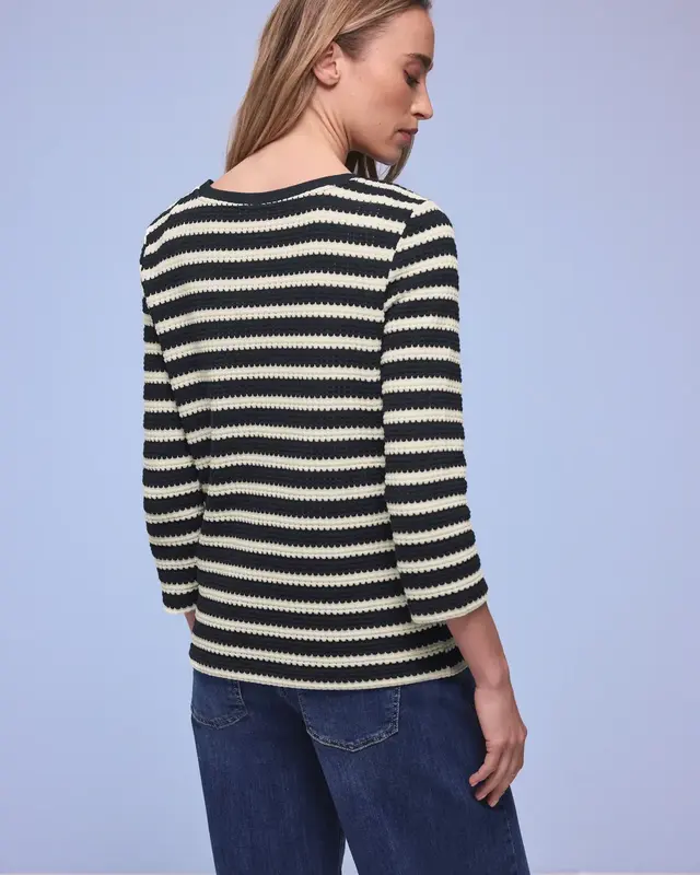 Street One Gestreiftes Shirt - Shadowed Navy