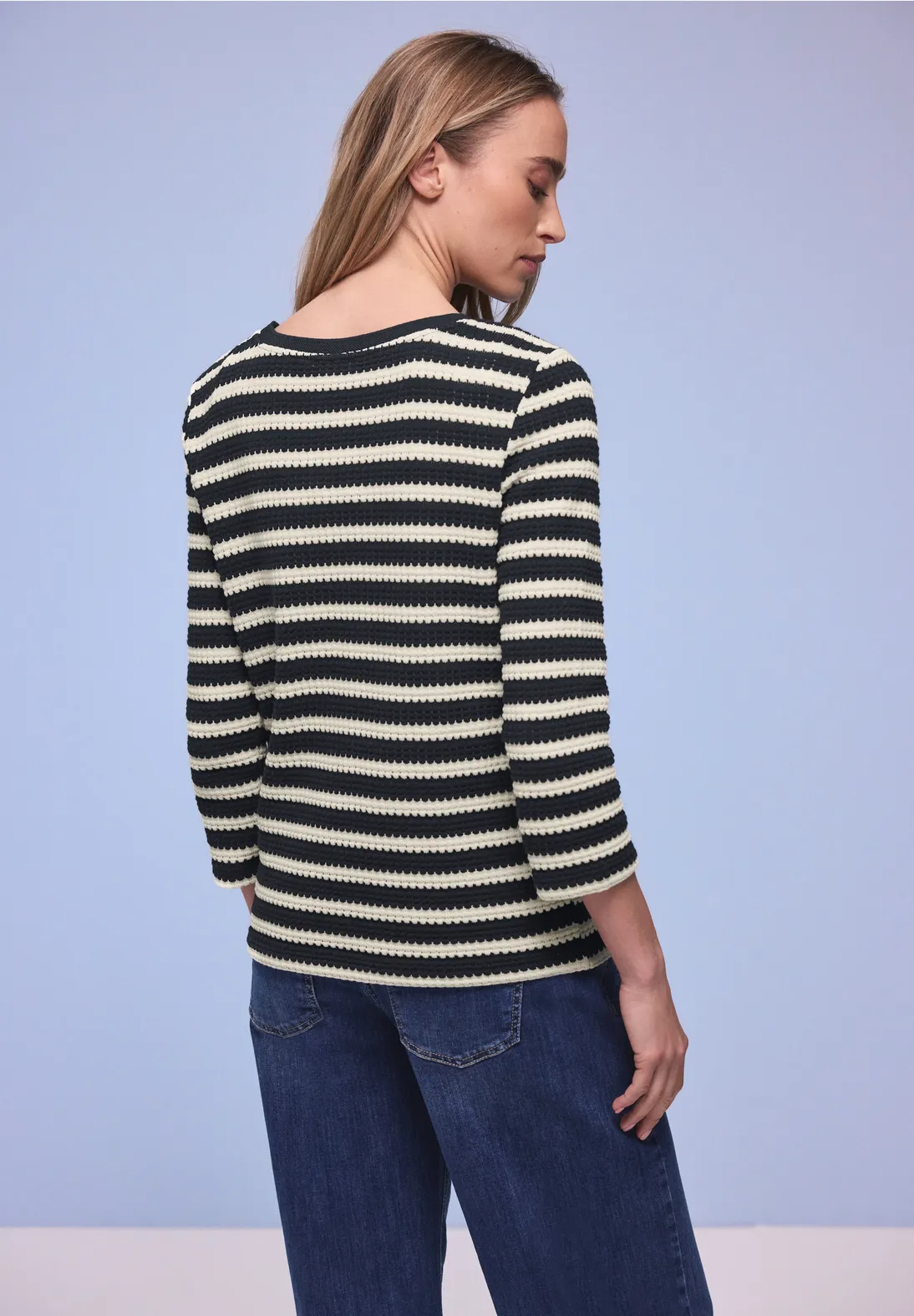 Street One Gestreiftes Shirt - Shadowed Navy