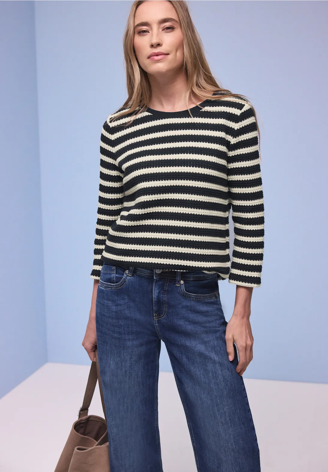 Street One Gestreiftes Shirt - Shadowed Navy