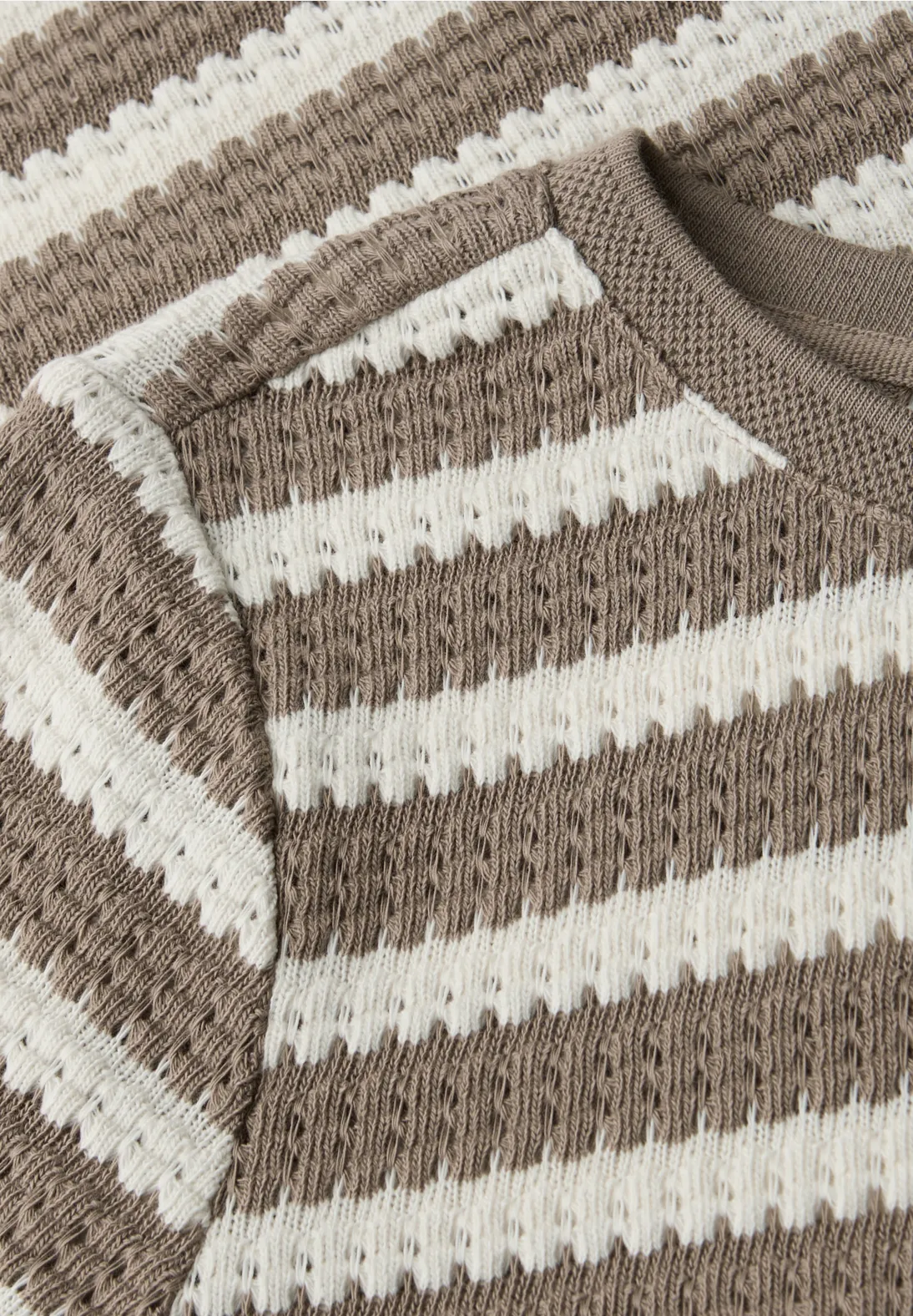 Street One Striped Shirt - Light Terra Mocha