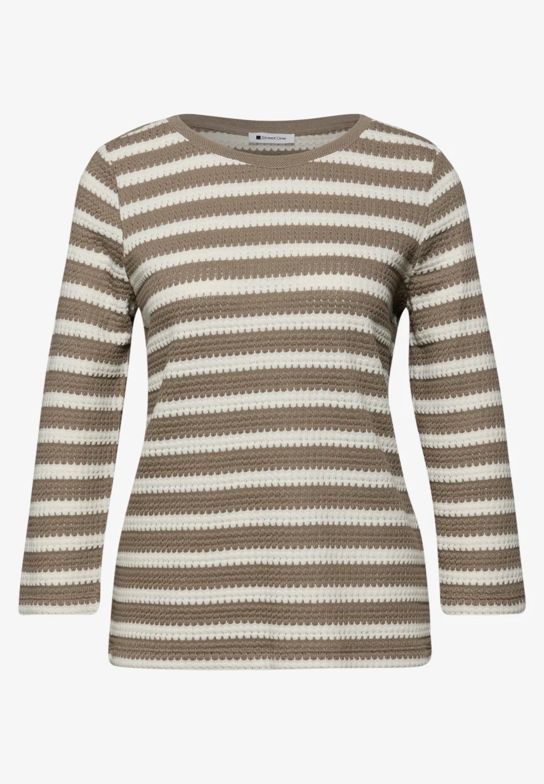 Street One Gestreept Shirt - Light Terra Mocha