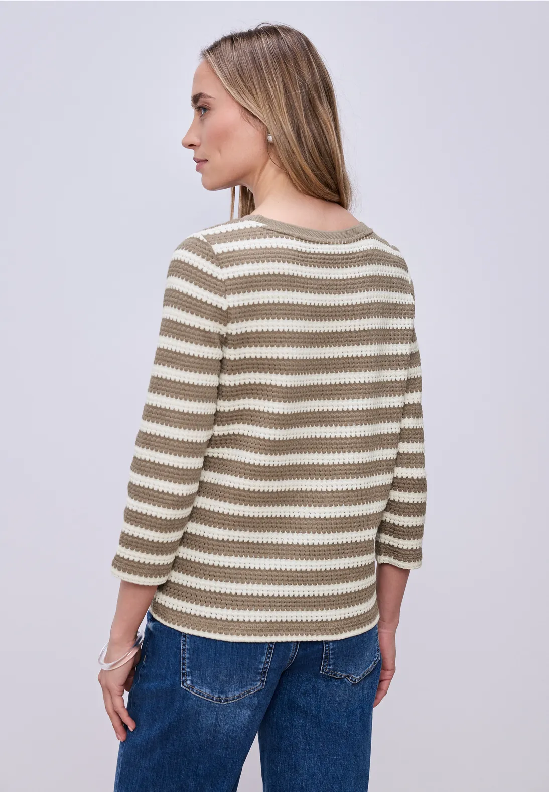 Street One Gestreept Shirt - Light Terra Mocha