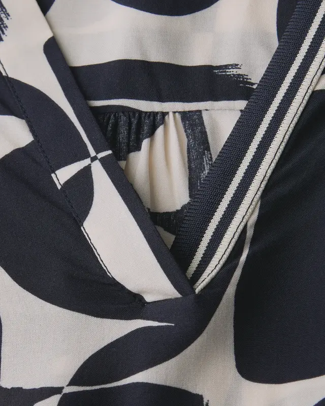 Street One Blouse met Tapedetails - Shadowed Navy