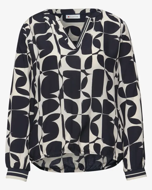 Street One Blouse with Tape Details - Shadowed Navy