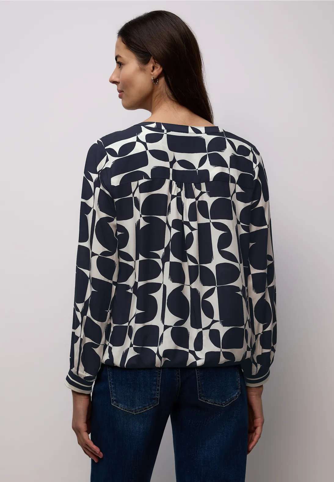 Street One Bluse mit Tapedetails - Shadowed Navy