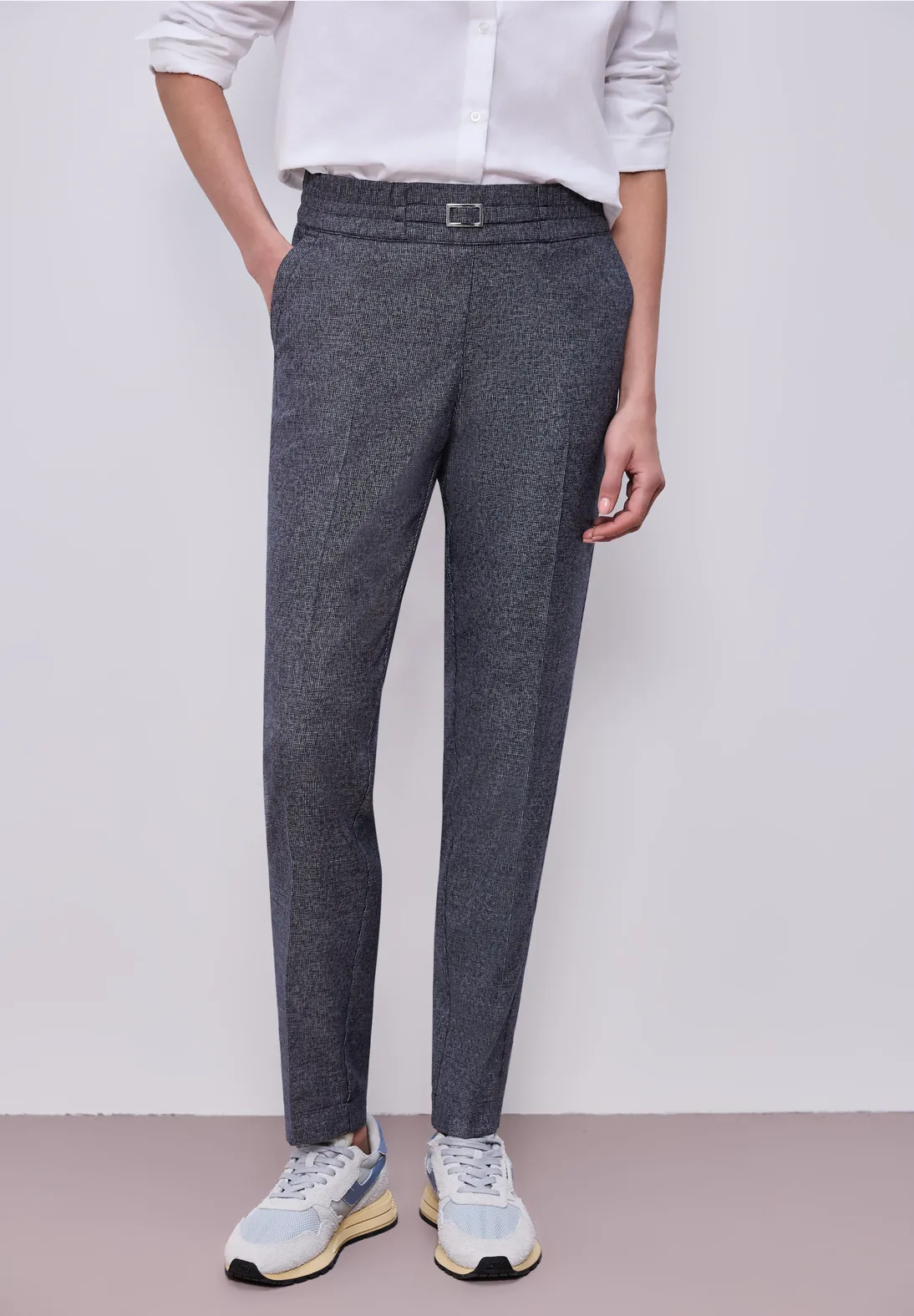 Street One Melange Hose Bonny - Shadowed Navy