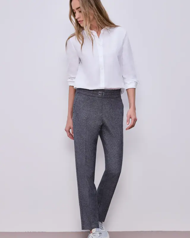 Street One Melange Hose Bonny - Shadowed Navy