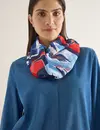 Cecil Print Loop Schal - Universal Blue