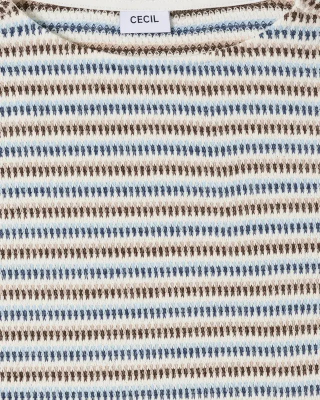 Cecil Gestreept Shirt - Sporty Denim Blue