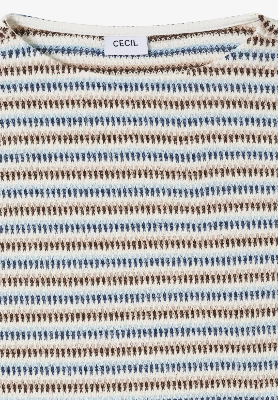 Cecil Striped Structure Shirt - Sporty Denim Blue