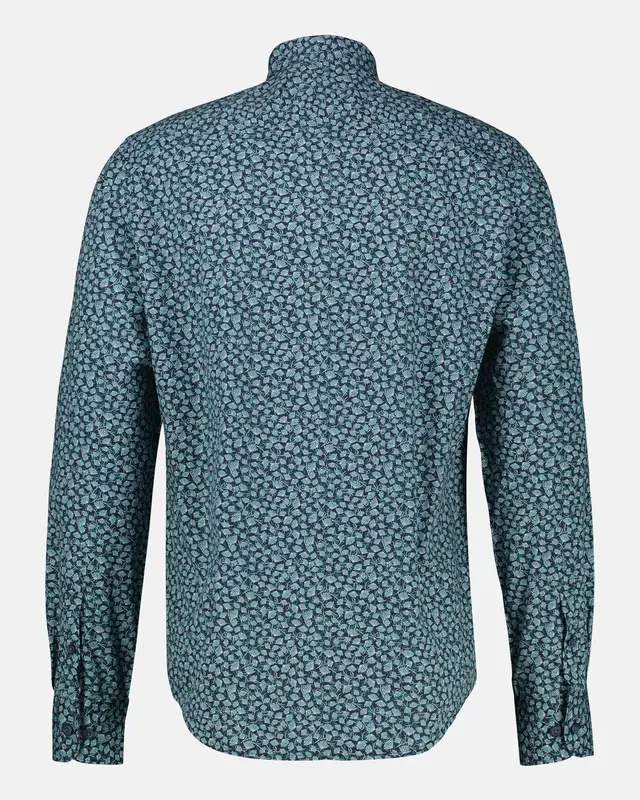 Lerros Stretch Shirt met Print - Classic Navy