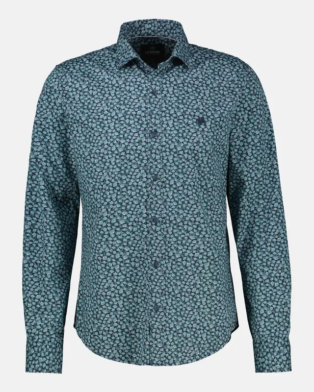 Lerros Stretch Shirt with Print - Classic Navy