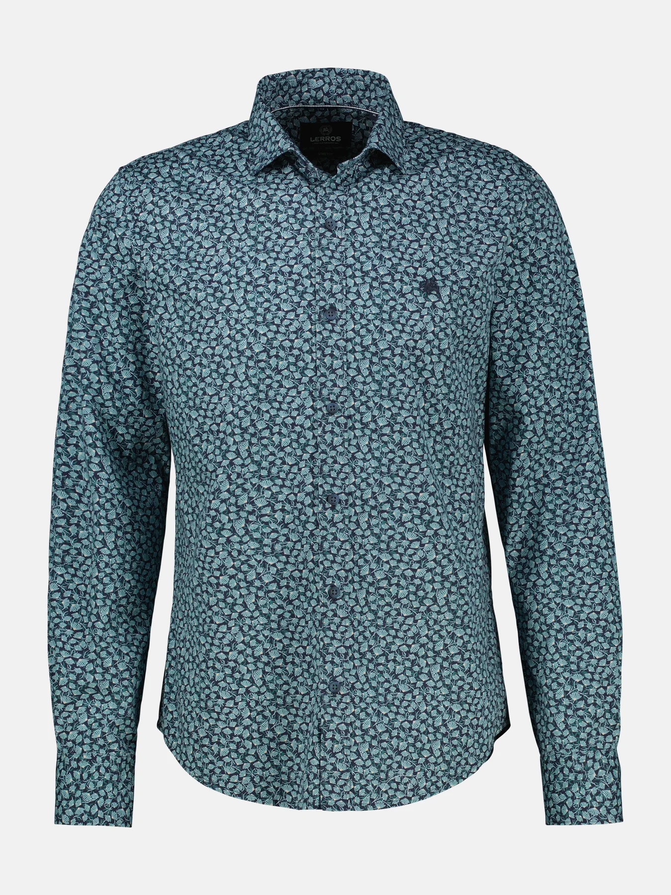 Lerros Stretch Shirt met Print - Classic Navy