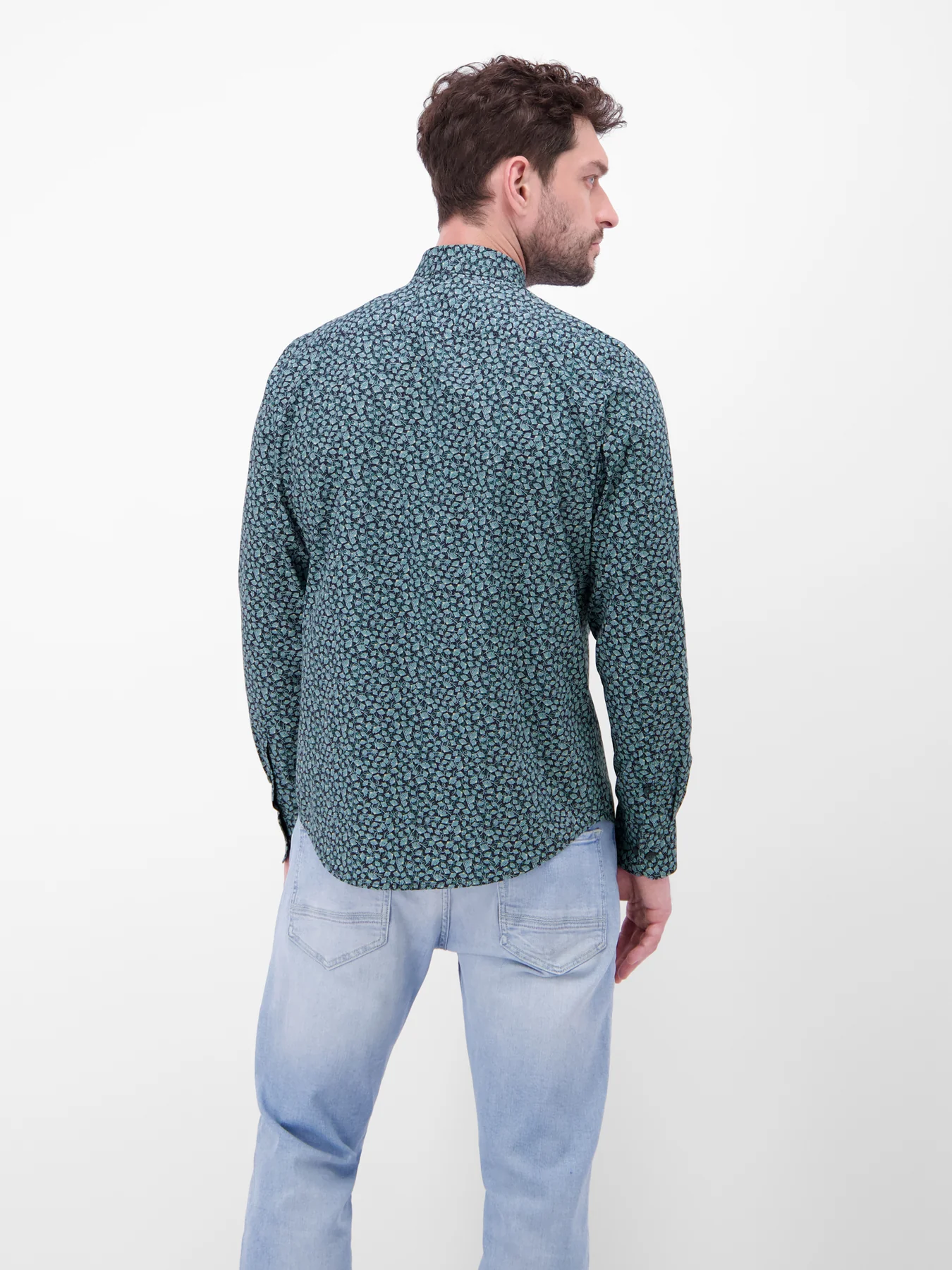 Lerros Stretch Shirt with Print - Classic Navy