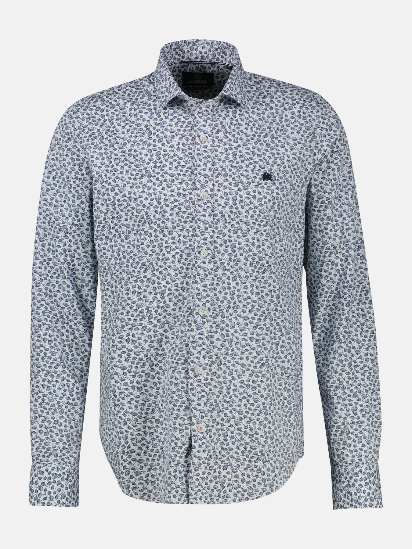 Lerros Stretch Shirt with Print - Broken White