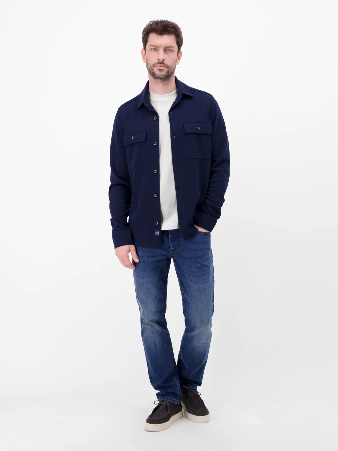 Lerros Shirt mit Frontprint - Broken White