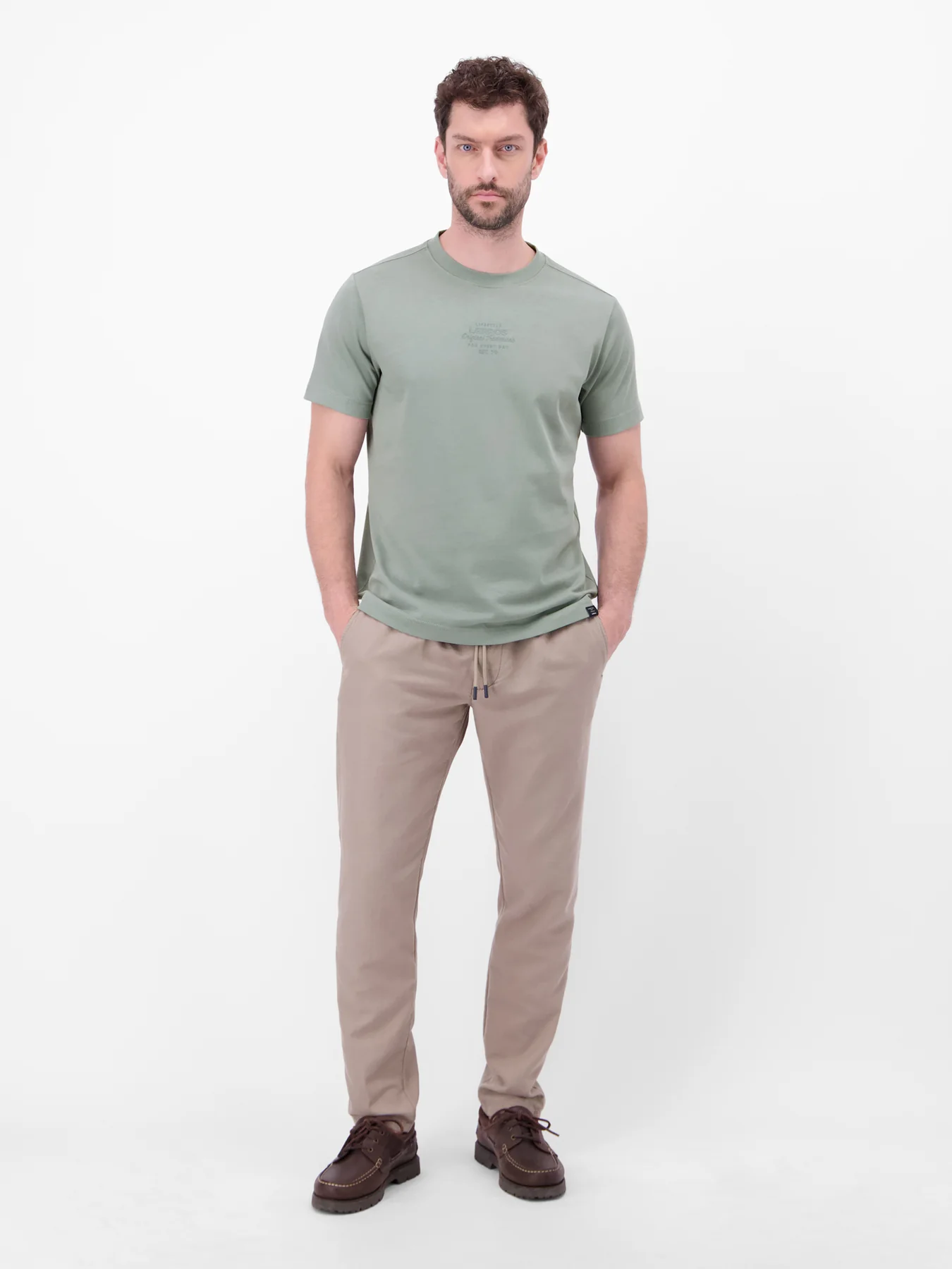 Lerros Shirt mit Frontprint - Storm Grey