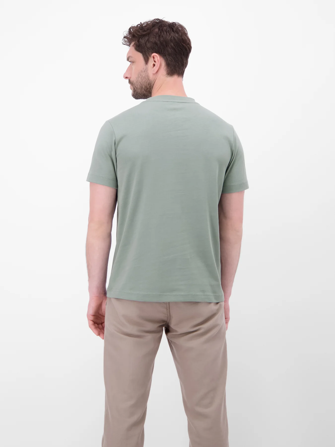 Lerros Katoenen Shirt met Frontprint - Storm Grey