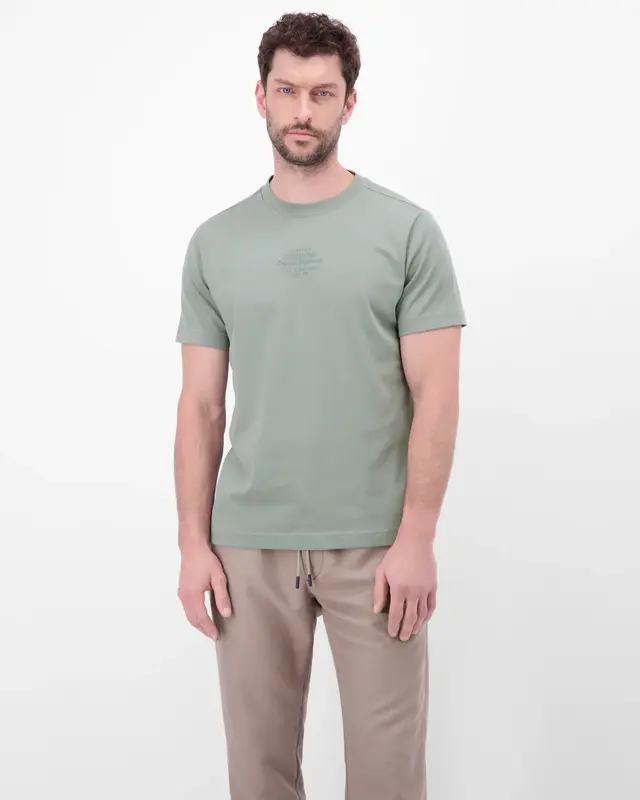 Lerros Shirt mit Frontprint - Storm Grey