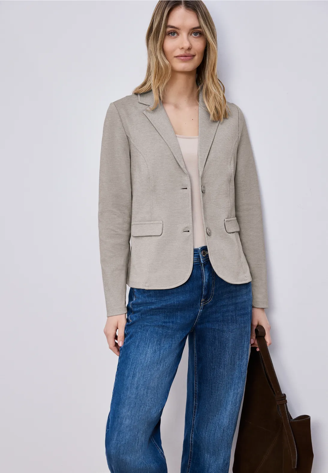 Street One Basis Blazer - Light Terra Mocha