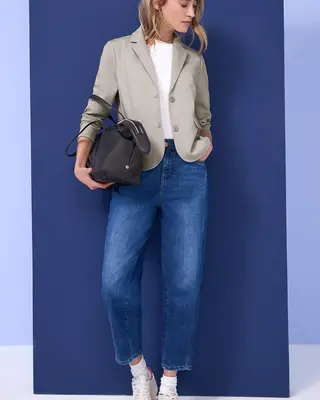 Street One Basic Blazer - Light Terra Mocha