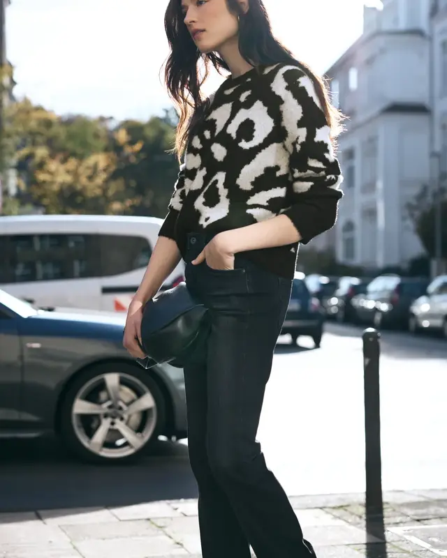 Street One Studio Kuscheliger Rundhalspullover - Black