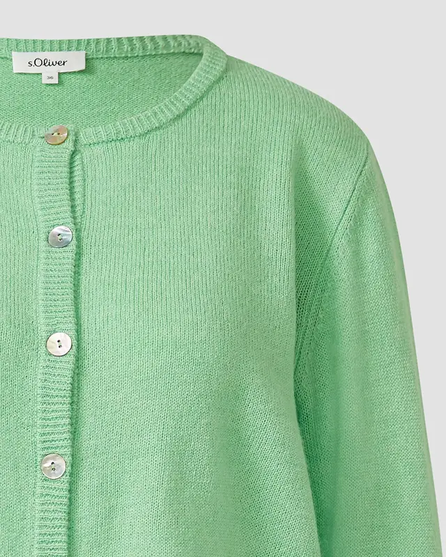 S. Oliver Gebreid Vest - Green