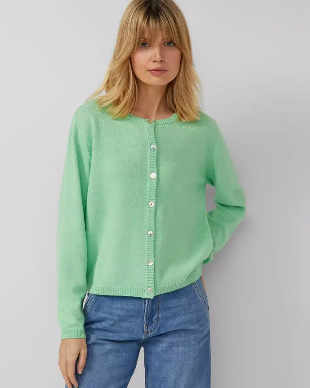 S. Oliver Gebreid Vest - Green