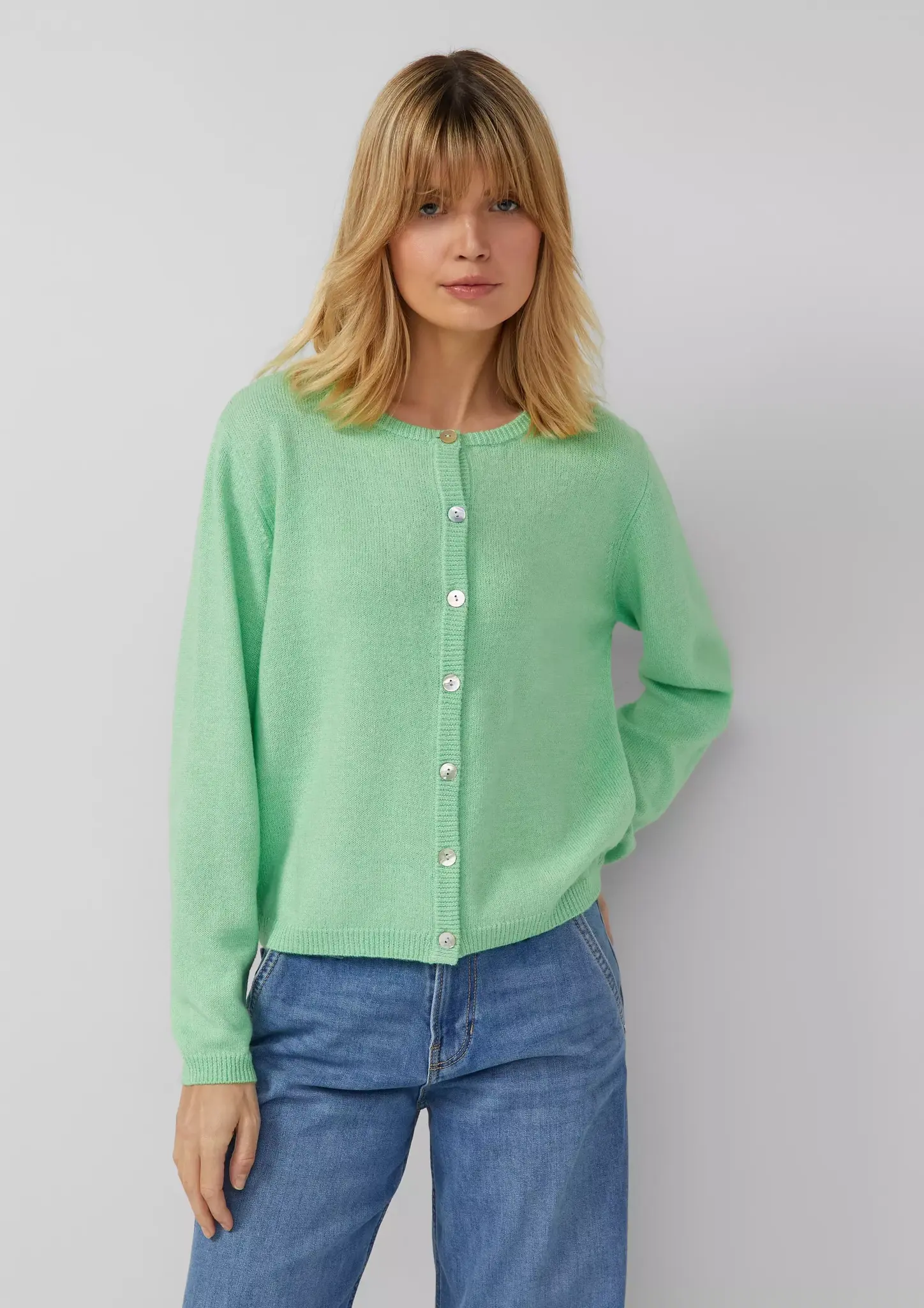 S. Oliver Gebreid Vest - Green