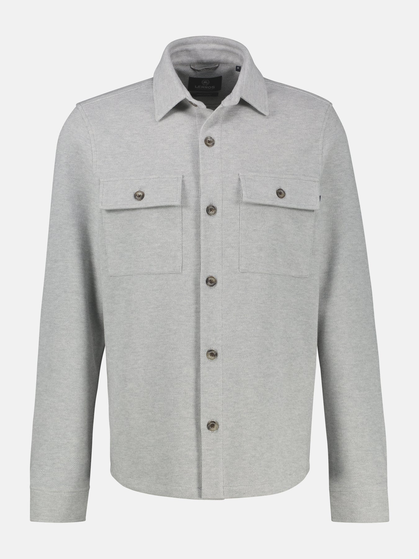 Lerros Shirtjacket Piqué - Storm Grey Melange