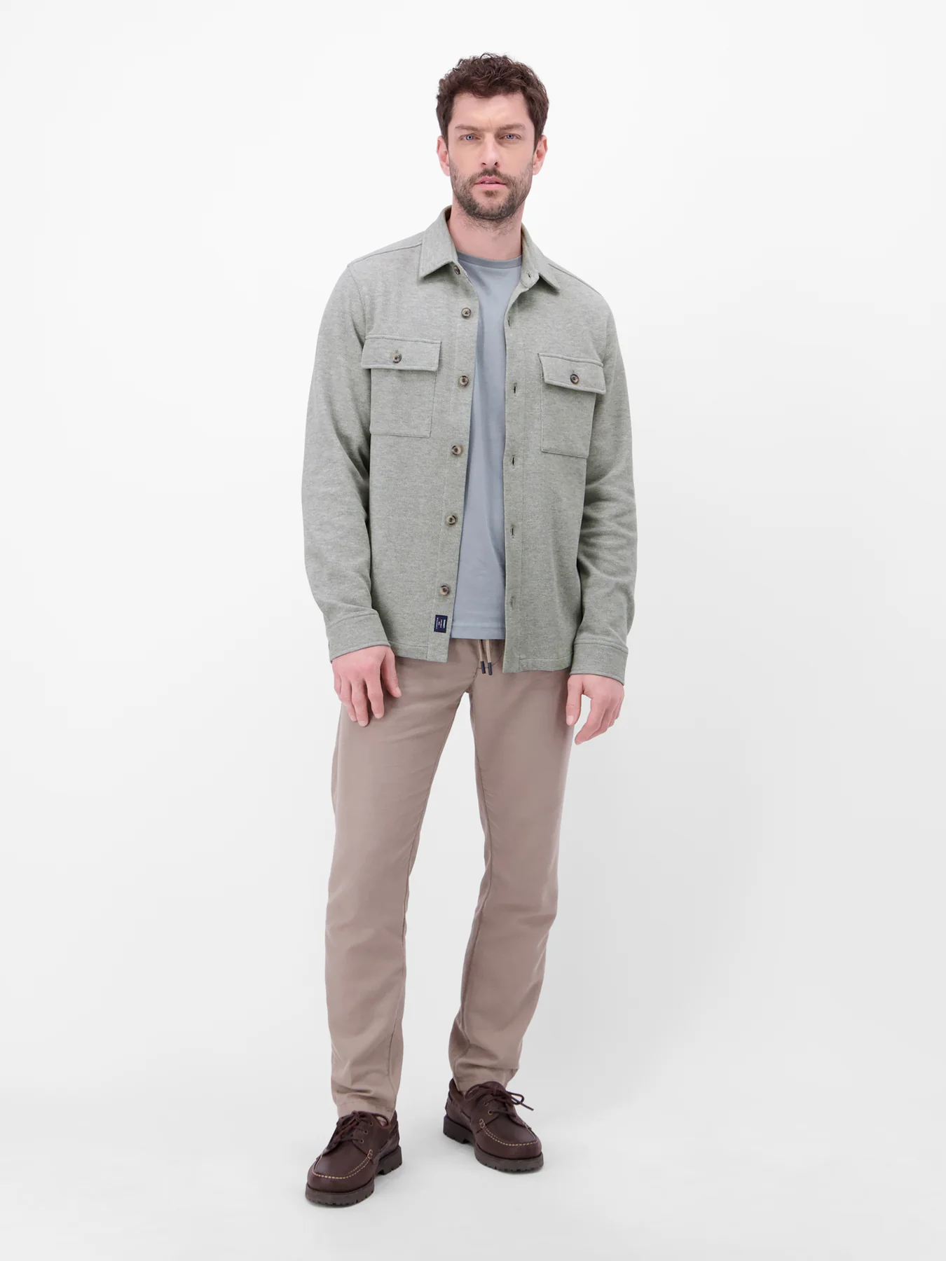 Lerros Hemdjacke Piqué - Storm Grey Melange