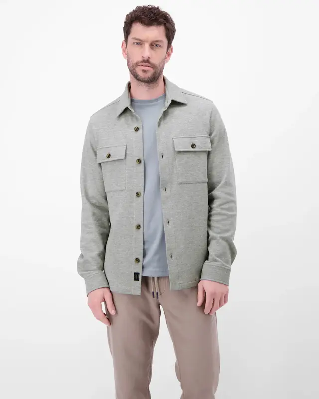 Lerros Hemdjacke Piqué - Storm Grey Melange