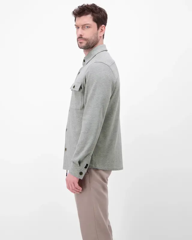 Lerros Shirtjacket Piqué - Storm Grey Melange