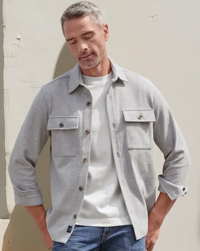 Lerros Hemdjacke Piqué - Storm Grey Melange