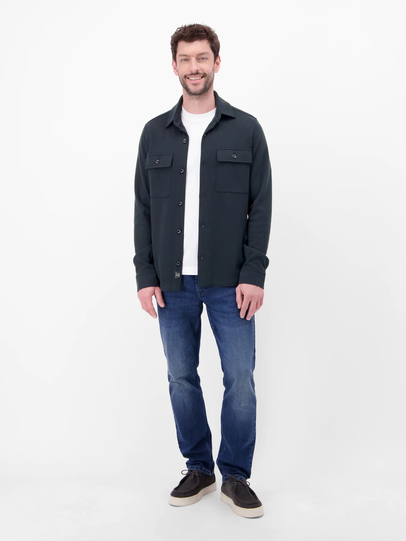 Lerros Hemdjacke Piqué - Classic Navy