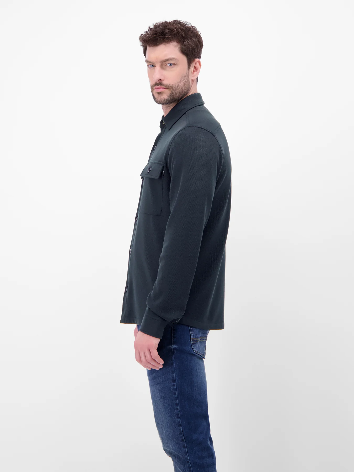 Lerros Hemdjacke Piqué - Classic Navy