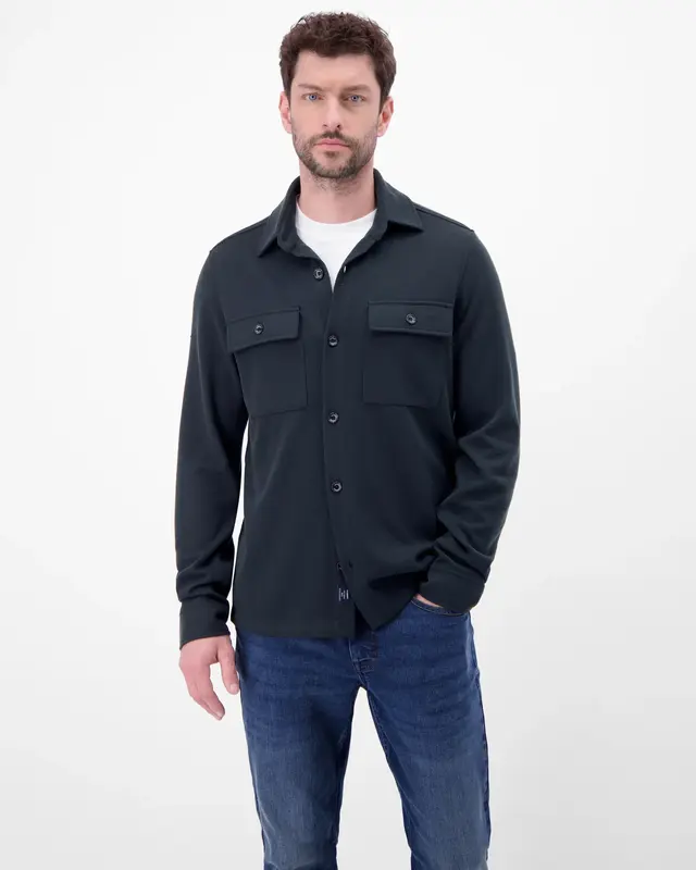 Lerros Overhemdjasje Piqué Kwaliteit - Classic Navy