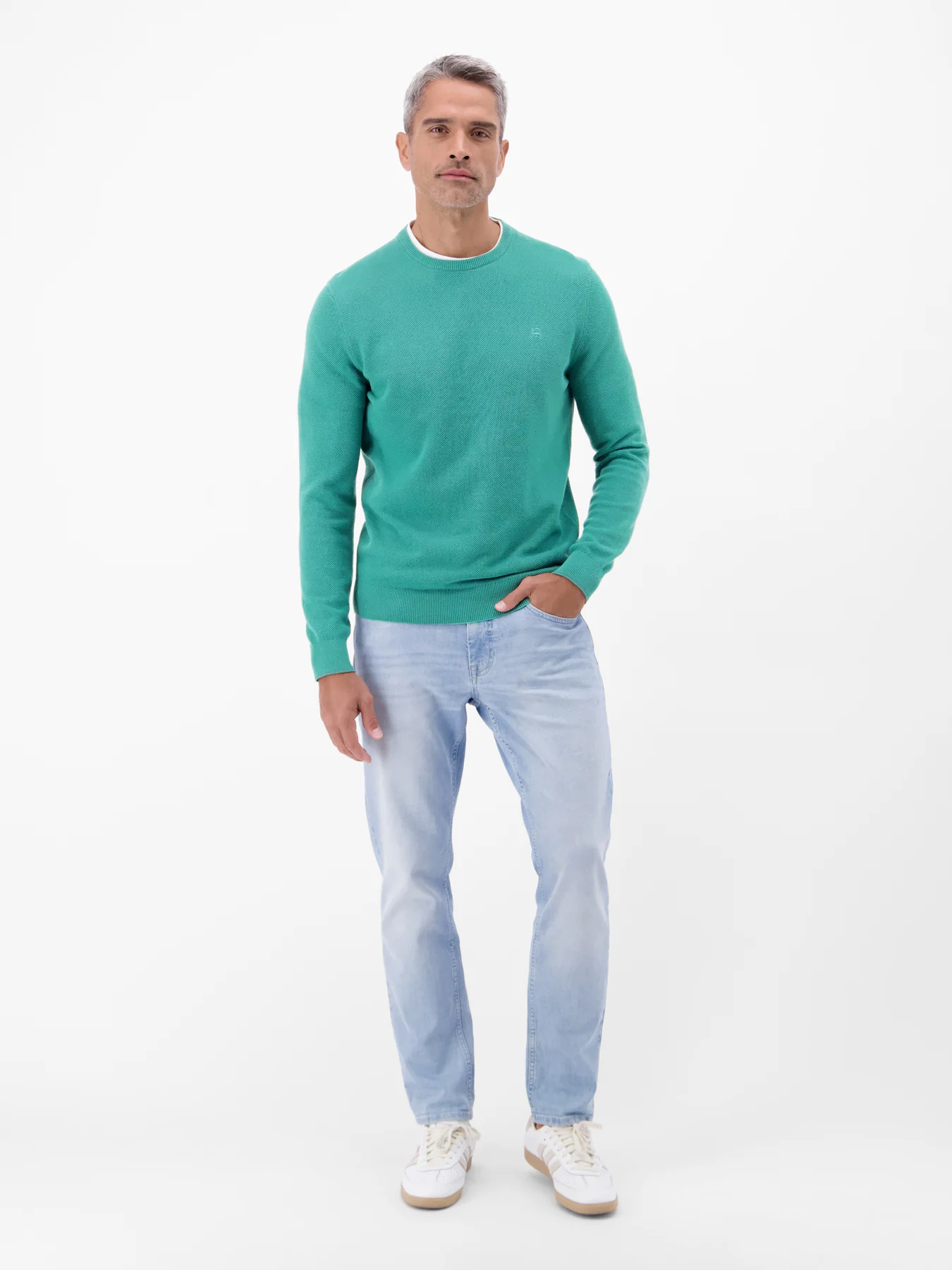Lerros Struktur Pullover - Soft Teal