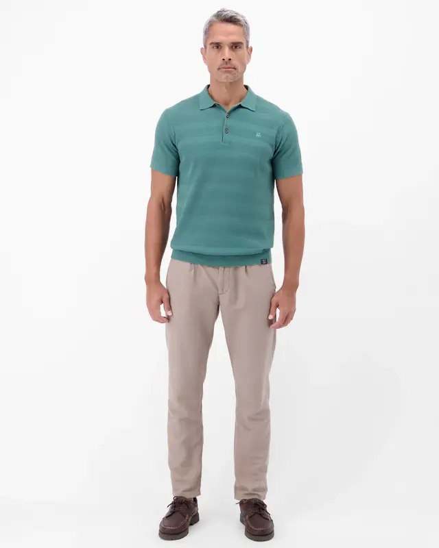 Lerros Unifarbe Poloshirt - Soft Teal