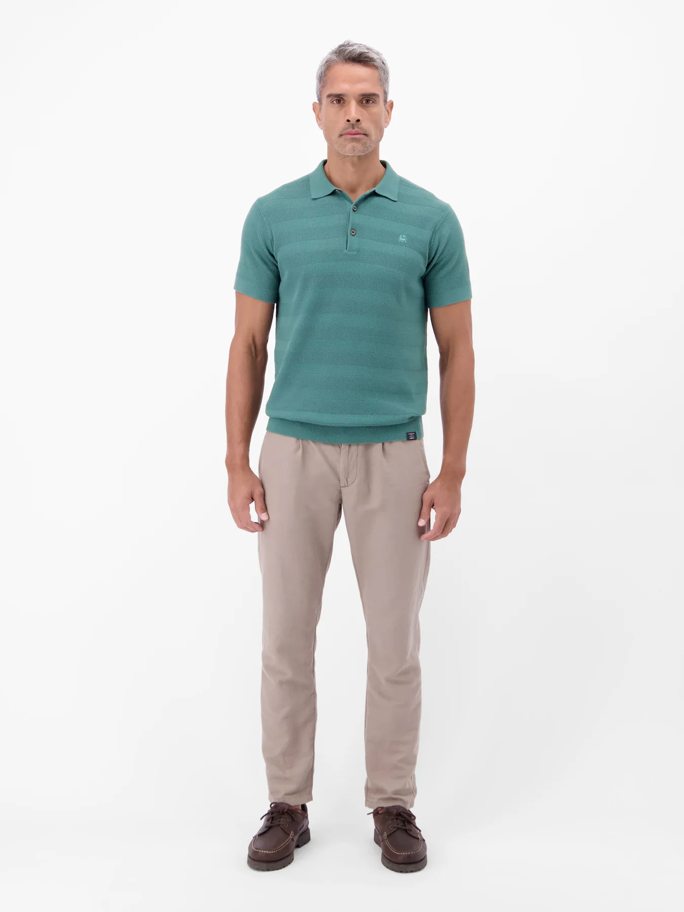 Lerros Unifarbe Poloshirt - Soft Teal