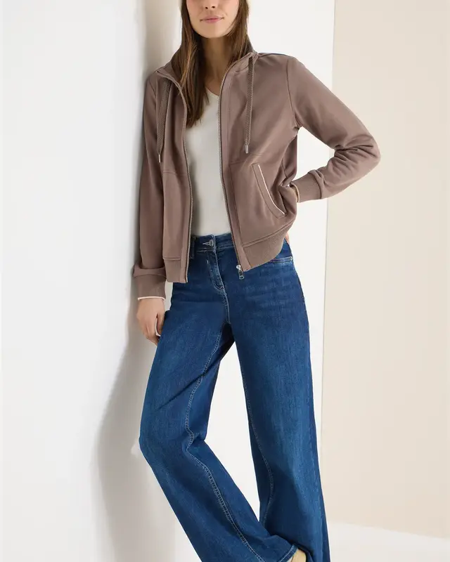 Cecil Lichtgewicht Sweatjack - Urban Taupe