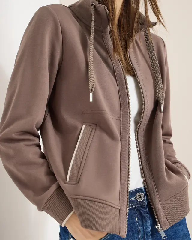 Cecil Lichtgewicht Sweatjack - Urban Taupe
