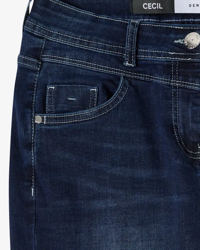 Cecil Bootcut Jeans Toronto - Dark Blue Wash