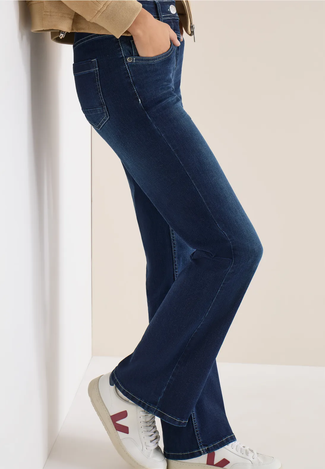 Cecil Bootcut Jeans Toronto - Dark Blue Wash