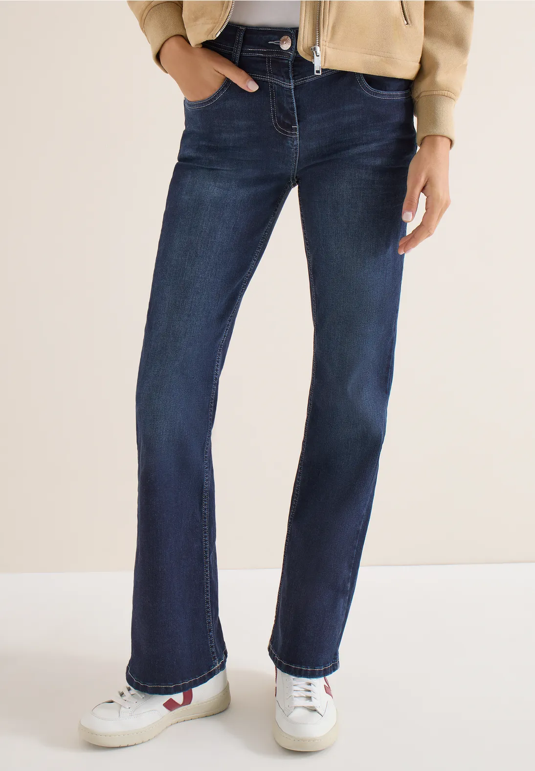 Cecil Bootcut Jeans Toronto - Dark Blue Wash