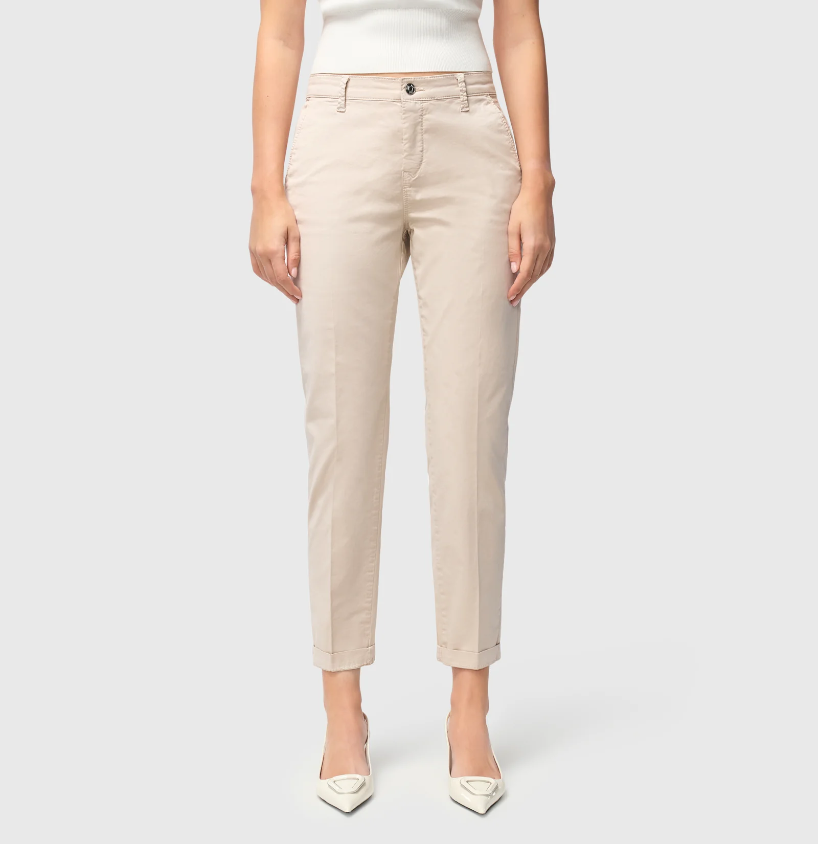 Mac Jeans Chino Turn-Up - Ivory PPT