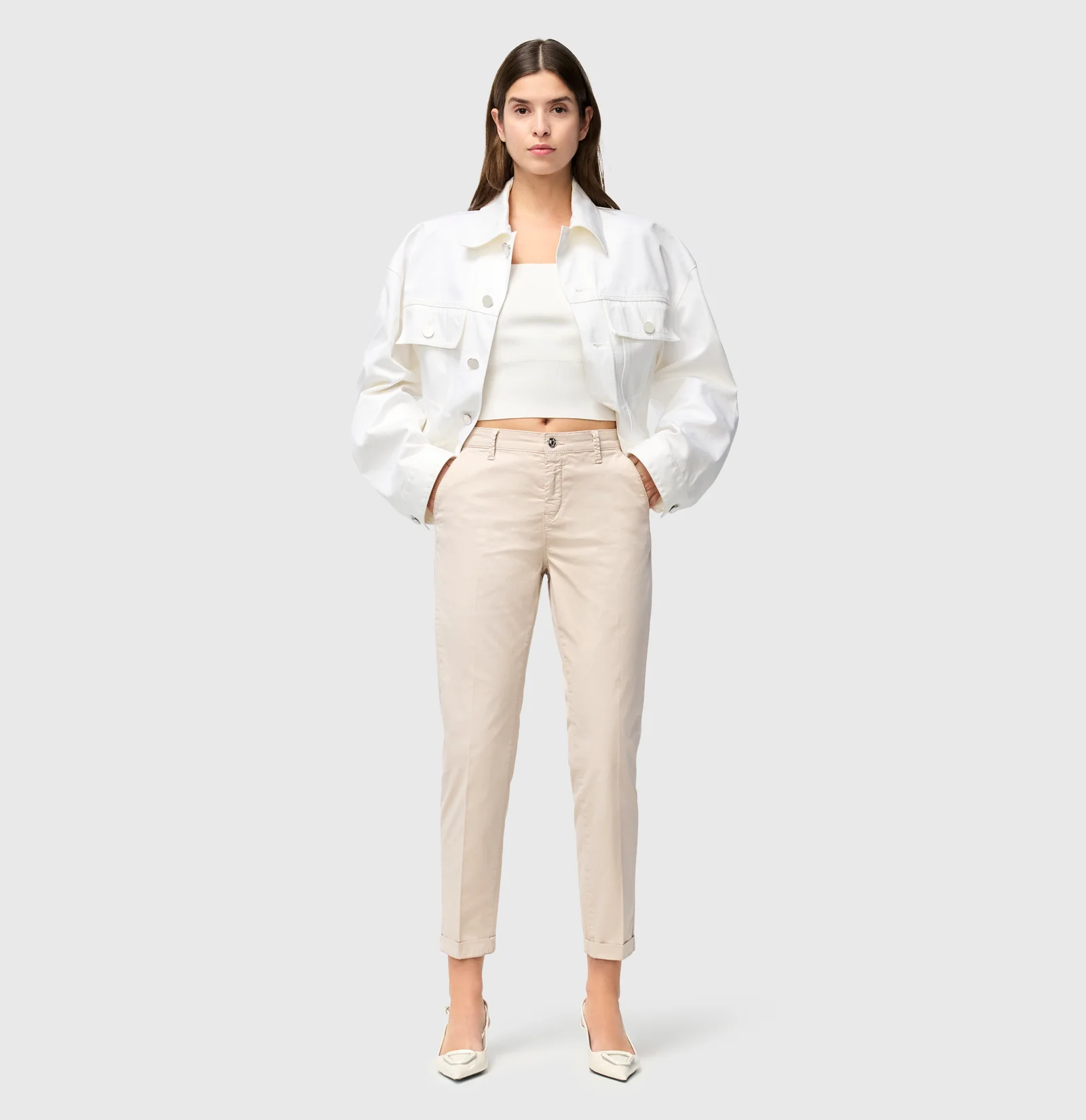 Mac Jeans Chino Turn-Up - Ivory PPT